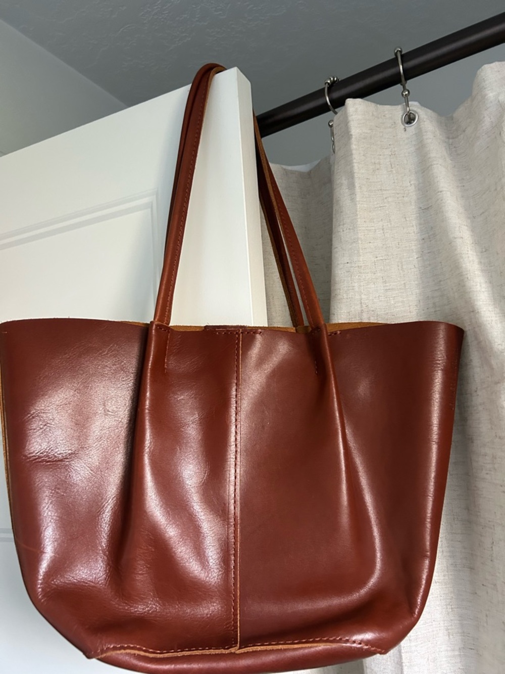 Portland Leather Large Devan Tote NWOT in Nutmeg - Picture 2 of 5